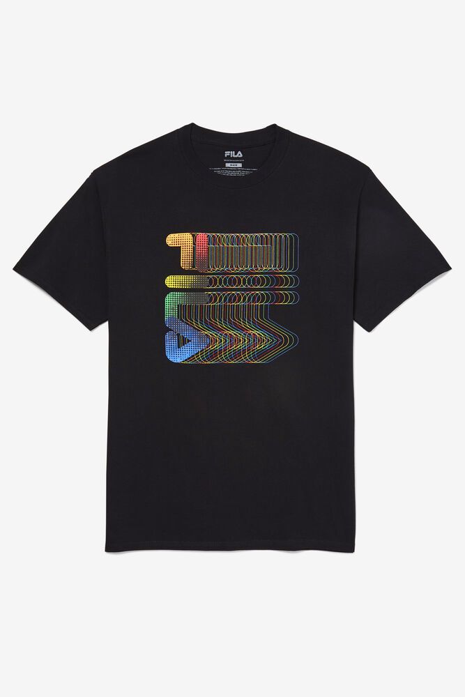 Fila T-Shirt Mens Black - Marathon - Philippines 3045627-XS